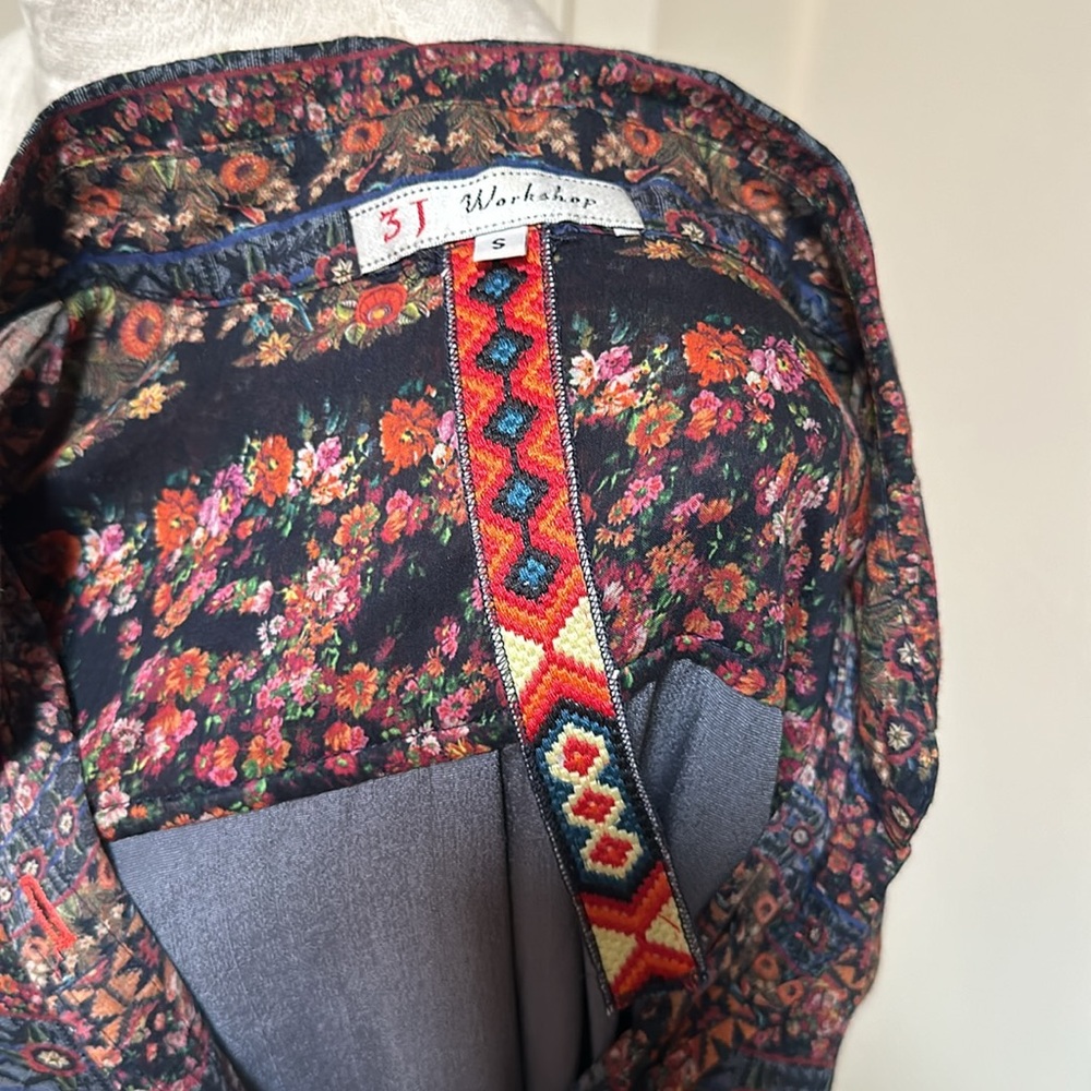 3j Workshop Mixed Fabric Button Down - image 6